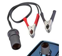 Krokodilklemmen für Batterie - Auto Adapter auf Steckdose | 12V / 24V Zigarettenanzünder Adapter mit Krokodilklemme Zigarettenanzünder Stecker für Auto Ladegerät