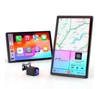 Krunia 8'' Tragbares Carplay Display für Apple CarPlay & Android Auto, 1440x900 HD Display, Magnetische Halterung, OTA-Updates, Rückfahrkamera, Bluetooth, Sprachsteuerung, GPS-Navigation