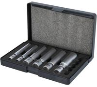 KS Tools 1/4" + 3/8" Spezial-Glüh- und Zündkerzen-Stecknuss-Satz mit Gelenk, 11-tlg - 500.7325
