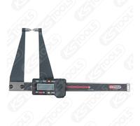 KS TOOLS Digital-Bremsscheiben-Prüflehre LKW, mm/Zoll Umschaltung 300.0539