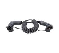 KS TOOLS efuturo Spiralladekabel Typ 2 auf Typ 1 Stecker, 1 Phase, bis zu 3,7 kW, 16 A, 230 V, Mode 3, 5 Meter