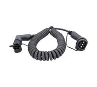 KS TOOLS efuturo Spiralladekabel Typ 2 auf Typ 2 Stecker, 1 Phase, bis zu 7,4 kW, 32 A, 230 V, Mode 3, 8 Meter