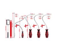 KS Tools Flexibler und Teleskop-Magnethalter und Inspektionsspiegel-Satz, 6-tlg