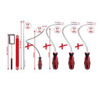 KS Tools Magnethalter- und Inspektionsspiegel-Set 550.1090 flexibel, Teleskop – 6-tlg