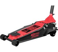 KS Tools 160.1020 Performance Hydraulischer Stahl-Wagenheber, 3000 kg, flach, Hubhöhe: 75-510 mm