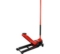 KS Tools 160.1025 Performance Hydraulischer Stahl-Wagenheber, 2000 kg, flach, Hubhöhe: 75-610 mm
