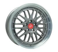 ALUFELGEN KESKIN, KT22 RETRO, 8,5X19 ET40 5X114,3 72,6, TITAN GREY LIP POLISH