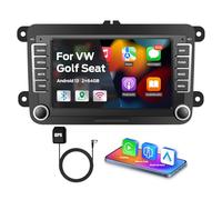 KTTCORLP Bluetooth Autoradio mit Bildschirm für VW Golf 5 6 T5 Polo 6r Caddy Passat Touran Seat, Radio mit Navi WLAN FM/AM Dab Radio, Apple Carplay Android Auto Mirrorlink 7 Zoll Android 13 GPS