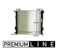 Wasserkühler Kühlrippen gelötet CR 1320 000P MAHLE für KIA HYUNDAI