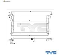 KÜHLER MOTORKÜHLUNG 725-0020 FÜR OPEL CORSA/B/Hatchback/Van TIGRA COMBO/Box 1.4L