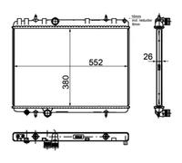 Kühler Motorkühlung MAHLE CR 1144 000P für Peugeot Citroën 407 SW C5 II