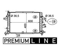 Kühler Motorkühlung MAHLE CR 1858 000P für Opel Astra H Caravan