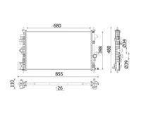 Kühler Motorkühlung MAHLE CR 2265 000P für Opel Insignia A