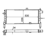 MAHLE Kühler, Motorkühlung cr442000s für Vaughall Opel