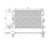 Wasserkühler Kühlrippen gelötet 701594 VALEO für OPEL ASTRA J Caravan ASTRA J
