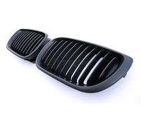 Kühler- Sport- Front- Rippen- Grill Schwarz Matt Eintragungsfrei Set Passend für BMW E46 Limousine Touring Facelift 02-05