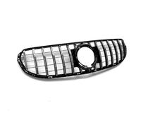 Kühlergrill Für Mercedes Für Benz Für GLC-Klasse X253 2020-23 GLC300 GLC300e Facelift Chrom Silber GTR Stil Racing Grille Schwarz Stoßstange Frontgrill(Chrom-Silber)