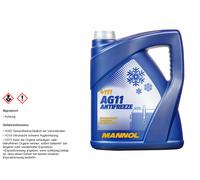 20 (4x5) Liter MANNOL Longterm Antifreeze AG11 Kühlerfrostschutz Konzentrat blau