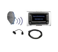 Kufatec 37115 Nachrüst-Set für Sprachbedienung mit VW RNS 510 / Skoda Columbus ohne original Freisprecheinrichtung (inkl. Mikrofon)
