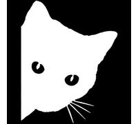 KUNFINE Auto Styling Aufkleber Katze Auto Aufkleber Vinyl Aufkleber Dekoration Folie Auto DIY Aufkleber Tuning Teile (Weiß)