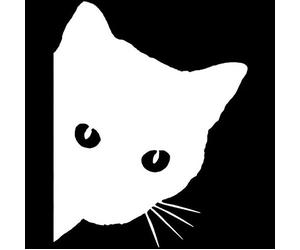 KUNFINE Auto Styling Aufkleber Katze Auto Aufkleber Vinyl Aufkleber Dekoration Folie Auto DIY Aufkleber Tuning Teile (Weiß)