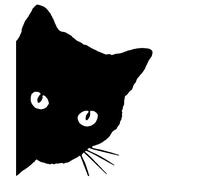 KUNFINE Car Styling Aufkleber Katze -Aufkleber Vinyl Aufkleber Dekoration Film Aufkleber DIY Auto Tuning Teile … (Schwarz)