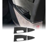 KUNGKIC Für Porsche Cayenne 2003-2010 Auto Hintere Tür Aschenbecherverkleidung Kohlefaser Aufkleber Innenbereich Trim Zubehör Geschenk Maßgeschneiderter,Schwarz