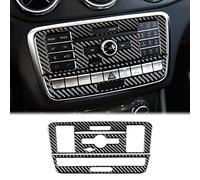KUNGKIC Kohlefaser Auto Zentrales-CD-Klimaanlagen-Bedienfeld Aufkleber Innenbereich Dekorative Compatible with Mercedes Benz A B Klasse W169 W245 W117 W156 CLA GLA Zubehör (Typ B)