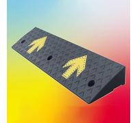 Kunststoff Schwellenrampe, rutschfeste Überfahrrampe, 4-15cm Hohe Bordsteinrampe, Robuste Rollstuhlrampe, Tragbare Auffahrrampe Für Auto Roller Fahrrad(100x25x5cm/39.37x9.84x1.97in)