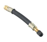 Kupfer Ventilverlängerung 130mm Schlauch 7mm Gewinde | 100mm Länge, 7mm Gewinde, Kupferkopf, Gummischlauch, für enge Reifenventile