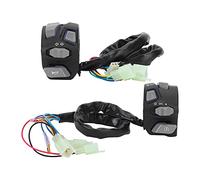 Kuuleyn Motorrad-Lichtschalter, 22 mm Motorrad-Lenkerschalter-Steuerknopf Universal für Blinkerlicht (Blaues Licht)