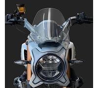 KYhats Motorrad Scheiben Windabweiser für CFMOTO 700 CLX 700CLX 700CL-X CLX700 30CM Frontglas Windschutz Windschild Bildschirm Spoiler Visier Windschutzscheibe Zubehör,Transparent Style