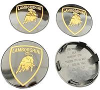 kykj 4 stück 60mm Radnabenkappen für Lamborghini Urus Aventador Gallardo Huracan LP700, Nabendeckel Radkappen Felgenschutz Abdeckung Ersatz Radnabendeckel Nabenkappen Felgendeckel