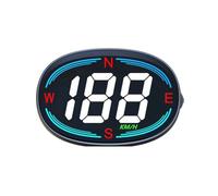 Kznifmk Digitaler Tachometer für Auto H2 GPS HUD Anzeige Kopf hoch für alle Autos, LKWs, Motorräder, Geschwindigkeitsmesser KM/H Auto