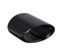 1 Auspuffblende Schwarz Oval Endrohr Blende Chrom poliert Edelstahl für BMW 3er e90 Limousine ...