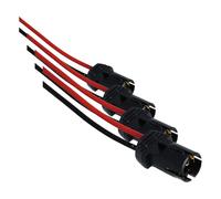 L & P Car Design 1x T10 W5W Fassung Stecker Lampenfassung Standlicht Parklicht Glas Sockel Glassockel Stecksockel W3W WY5W W2,1X9,5D für Lampen Glühlampen Glühbirnen (Packung mit 4)
