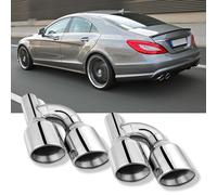 L+R Doppelrohr Auspuffblende für Mercedes E-Klasse W211 W212 E180 E200 CLS W218