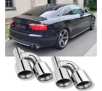L+R Endrohr Doppelrohr Auspuffblende Auspuff für Audi A5 8T S Line 2011-2017