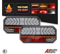 L & R LED Smart Dynamic Progressive Heck Lichter 22.9cm Lkw Anhänger Lkw E9