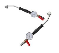 LABRIMP 2 Stück Reifenfüllmessgerät mit Manometer und Ventilverlängerung aus Kunststoff und Legierung Reifendruckprüfer für Auto und Lkw Schnelles Aufpumpen und Präzise Messung