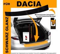 LACKSCHUTZFOLIE LADEKANTENSCHUTZ FÜR DACIA SANDERO I 2008-2012 SCHWARZ GLANZ