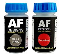 Lackstift für Dacia HNK Beige Cendre Nacre Metallic + Klarlack je 50ml Autolack Basislack Set
