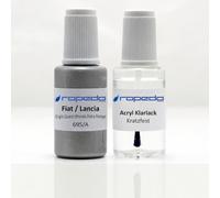 Lackstift Set für FIAT 695/A Grigio QUARZO/SFRENATO/Pietra/Pompei/Rec | Wasserbasislack wie vom Lackierer, nach Original-Farbcode gemischt, Pinsel im Deckel, für Steinschlag und Kratzer