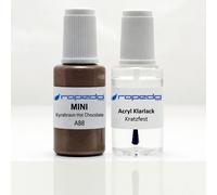 Lackstift Set für Mini A88 KYRABRAUN HOT CHOCOLATE 20ml + Klarlack 20ml