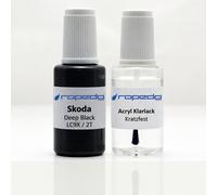 Lackstift Set für SKODA LC9X/2T DEEP BLACK 20ml + Klarlack 20ml