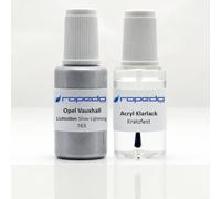 Lackstift Set passend für Opel 4AU / 163 LICHTSILBER/SILVER LIGHTNING | Wasserbasislack wie vom Lackierer, nach Original-Farbcode gemischt, Pinsel im Deckel, für Steinschlag und Kratzer