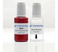 Lackstift Set passend für Opel 51A Chili Rot Peperoncino Red Kardio Red | Wasserbasislack wie vom Lackierer, nach Original-Farbcode gemischt, Pinsel im Deckel, für Steinschlag und Kratzer