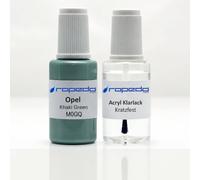 Lackstift Set passend für Opel M0GQ Khaki Green 20ml + Klarlack 20ml | Wasserbasislack wie vom Lackierer, nach Original-Farbcode gemischt, Pinsel im Deckel, für Steinschlag und Kratzer