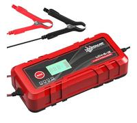 Ladegerät Autobatterie 12V oder 6V 4A für 4Ah bis 120Ah Batterie Ladegerät Akku Ladegerät Batterieladegerät KFZ Auto Motorrad AGM EFB Gel LiFEPO4 Red
