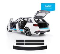 Blackshell® Basic Lackschutz Set kompatibel mit Mazda CX-30 | Typ DM | Bj. ab 2020 Matt Schwarz - passgenauer Ladekantenschutz, Einstiegsleisten inkl. Profi Rakel